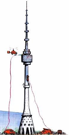 Останкинская телебашня рисунок