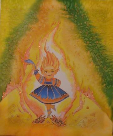 Рисунки Огневушка поскакушка из сказки Бажова