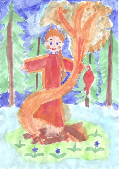 Рисунок Огневушка поскакушка для детей