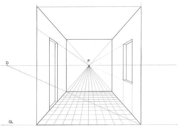 Перспектива сбоку перспектива комната