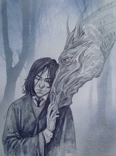 Раскраска Гарри Поттер Северус Снейп