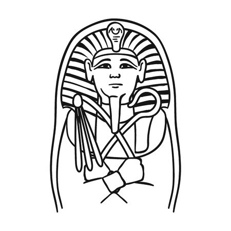 Фараон Египет саркофаг вектор