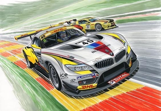 Постер "гоночная машина"