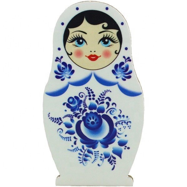 Матрешка Гжель рисование