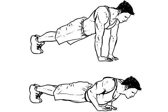 Отжимания в упоре сзади