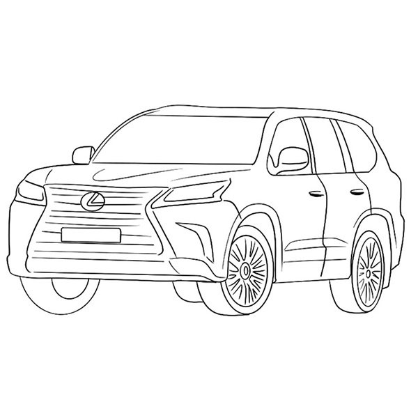 Лексус картинка на торт