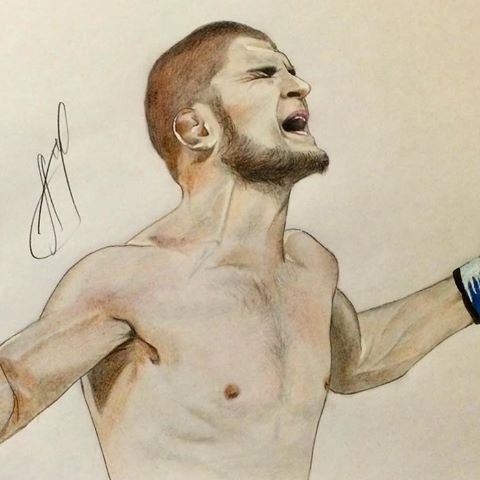 Портрет Хабиба Нурмагомедова