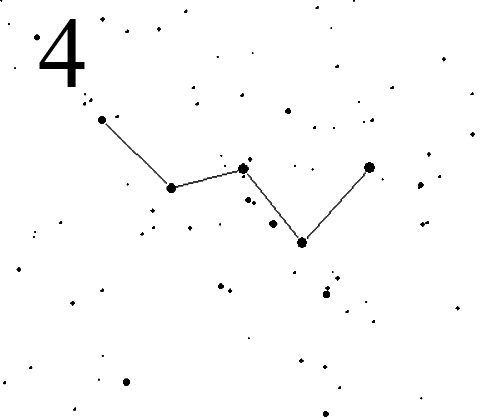 Кассиопея и Орион Созвездие схема