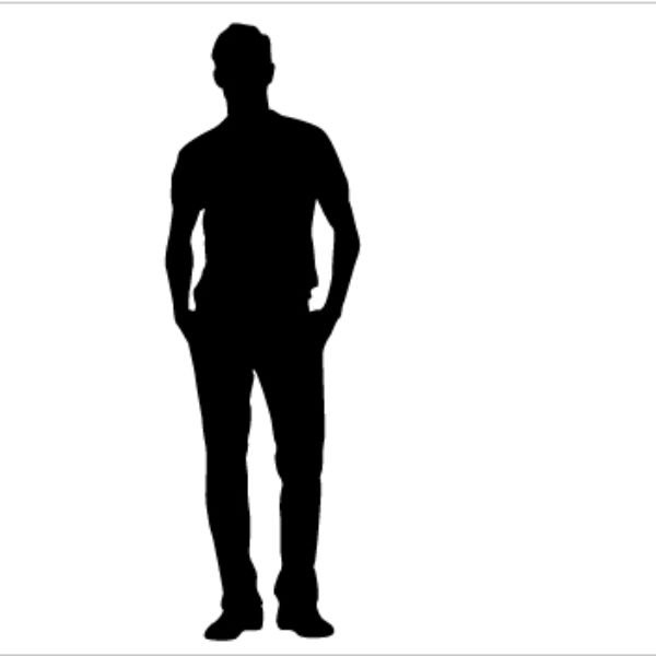 Силуэт человека в полный рост