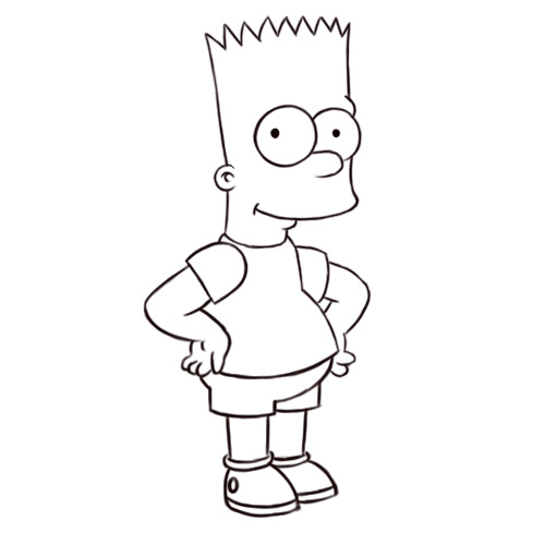 Рисунок барта симпсона (43 фото)