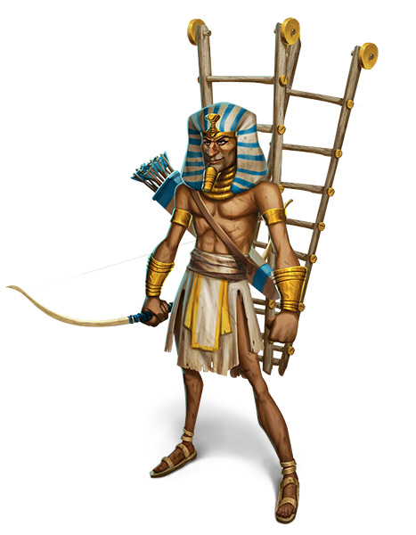 Поэтапное рисование египетского человека