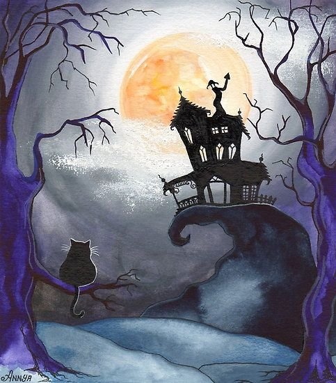 Мистические картины гуашью