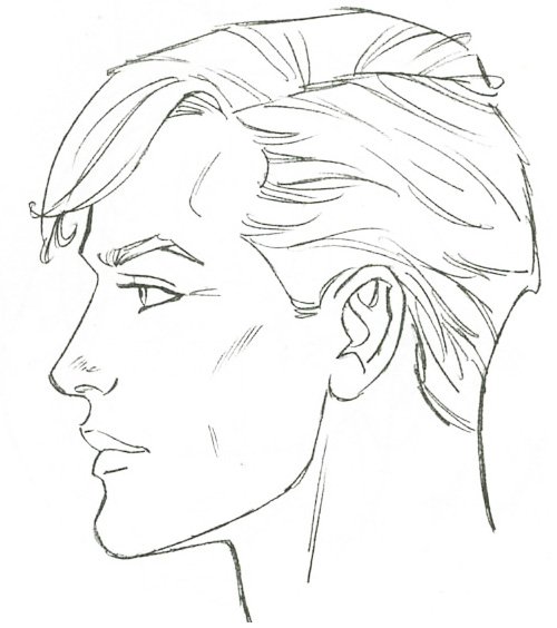 Аниме голова сбоку