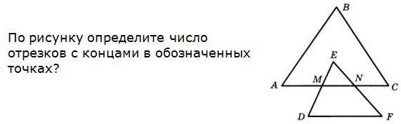 По рисунку определить число отрезков с концами