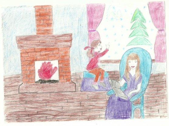 Иллюстрация к произведению Чайковского у камелька