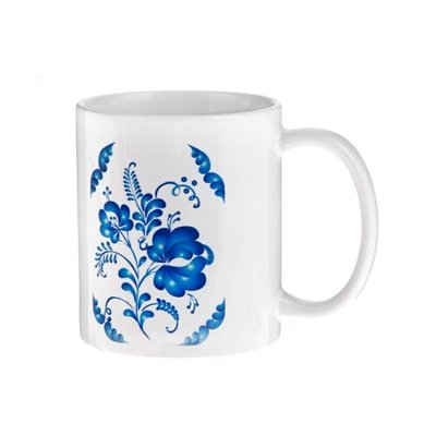 Гжельская роспись чашка