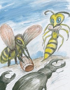 Иллюстрация к басне Муха Дмитриев