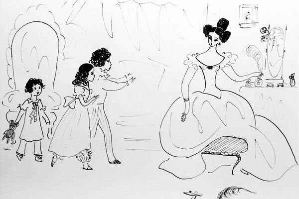 Рисунки Нади Рушевой балет