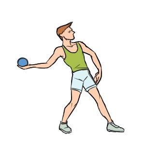 Рисунок о легкой атлетике метание мяча