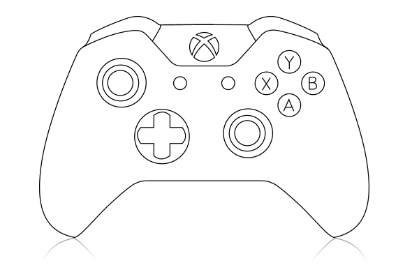 Джойстик Xbox чертёж