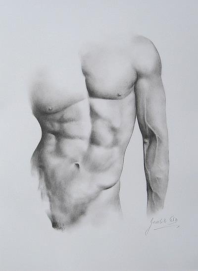 Силуэт голого мужчины