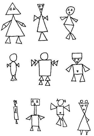 Последовательность изображения фигуры человека