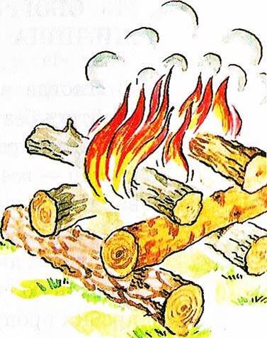 Костер колодец