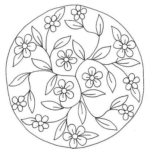 Растительный узор в круге