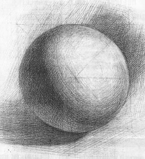 Академическая штриховка шара