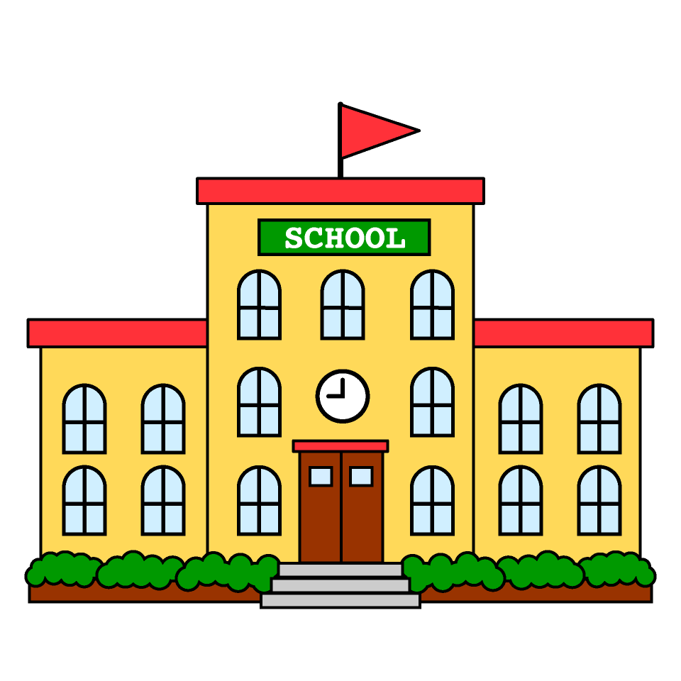 Здание картинка для детей. Здание школы. Школа рисунок. Здание школы на прозрачном фоне. Школа здание иллюстрация.