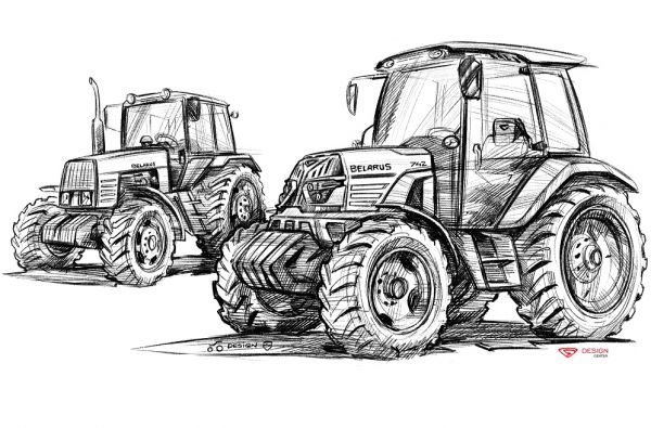 МТЗ 1221 раскрашенный трактор