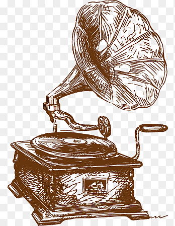 Патефон силуэт