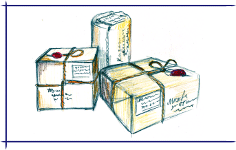 Посылка нарисованная