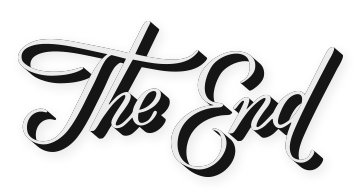 The end на прозрачном фоне