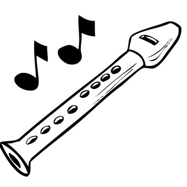 Флейта раскраска