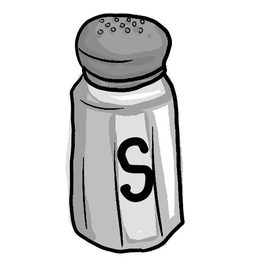 Соль в Солонке раскраска