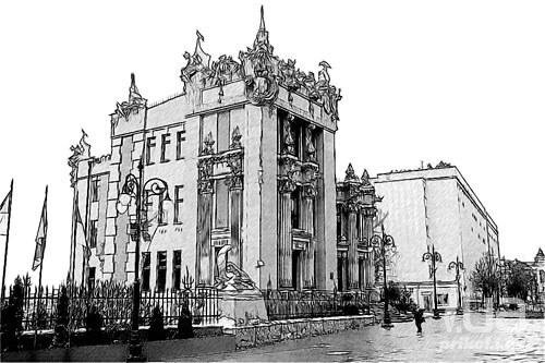 Киев карандашом