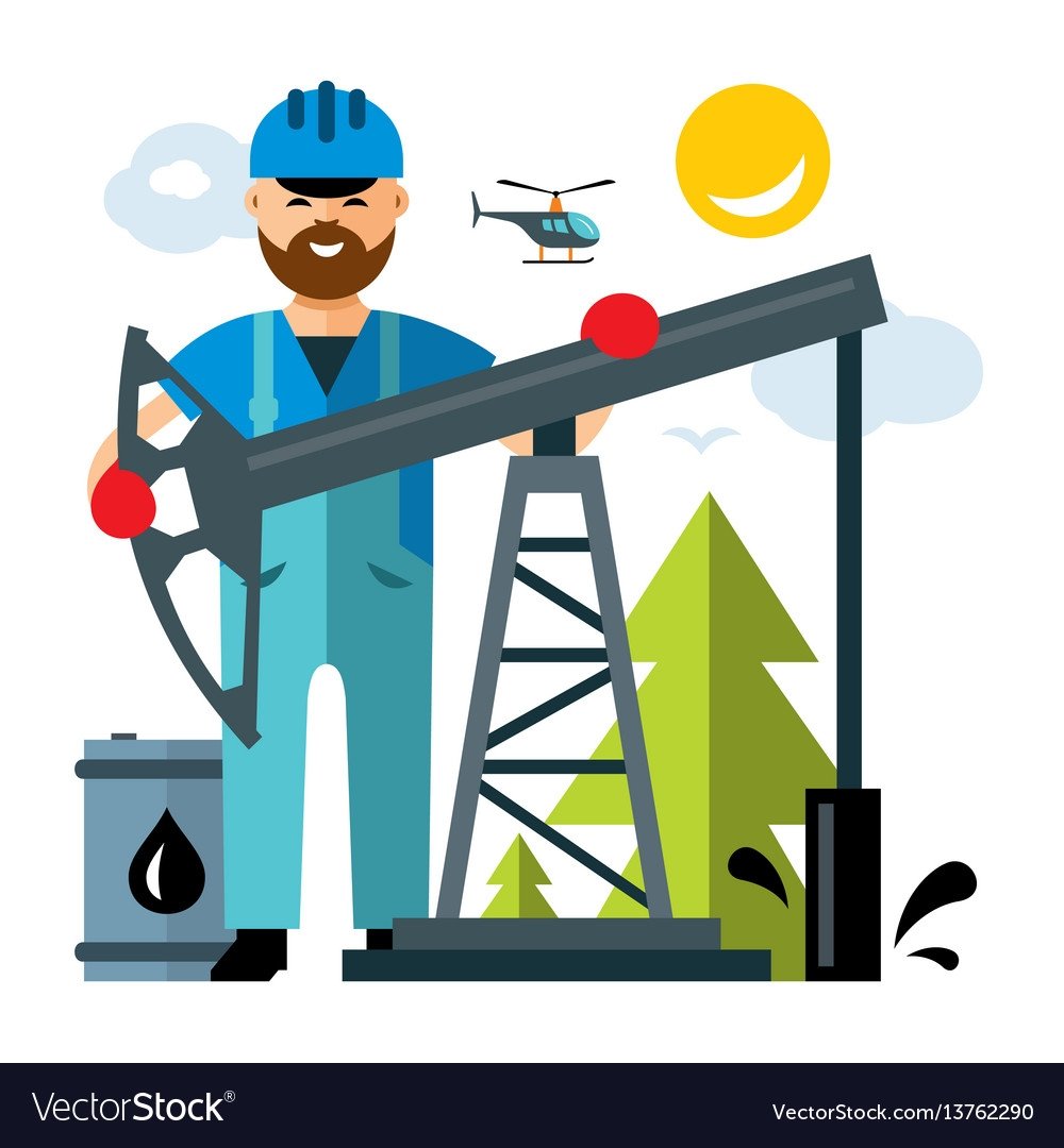 Нефтяник иллюстрация