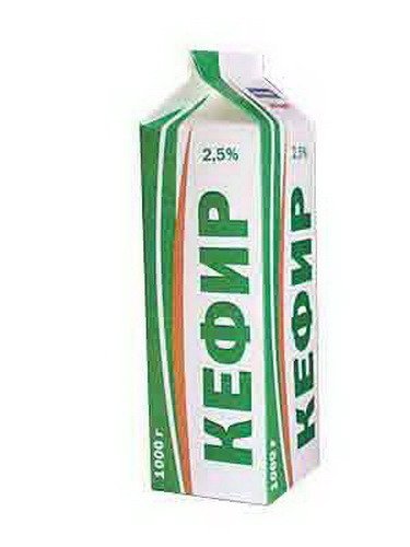 Кефир на прозрачном фоне