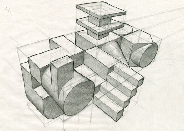 Композиция из объемных фигур