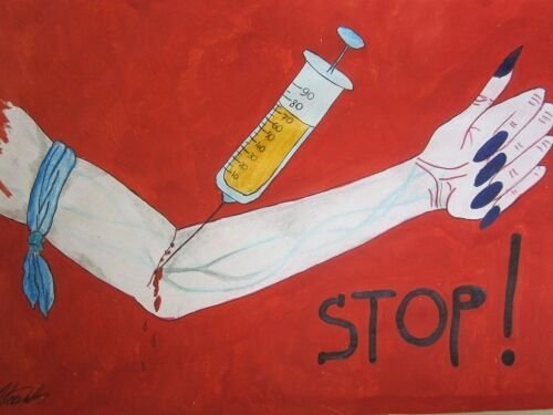 Рисунок на тему наркомания