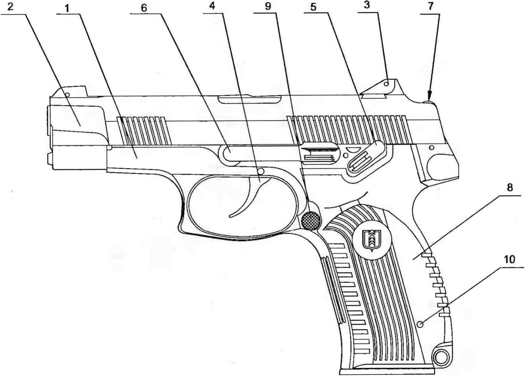 Схема пистолета ПМ Макарова. Структура пм