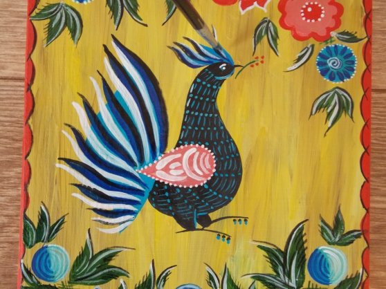 Сказочная птица Городецкая роспись