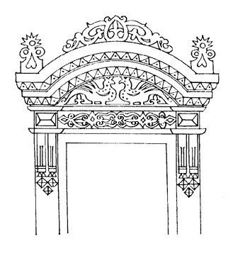 Резные оконные рамы вектор