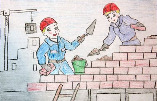 Рисование на тему труд
