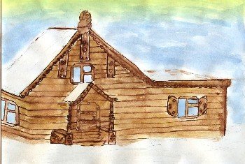 Рисование избы 5 класс