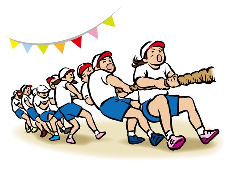 Перетягивание каната вектор