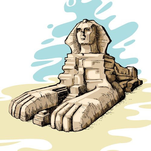 Египетский сфинкс рисунок (44 фото)