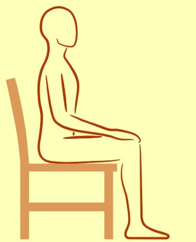 Человек сидя на стуле
