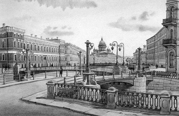 Синий мост СПБ 19 век